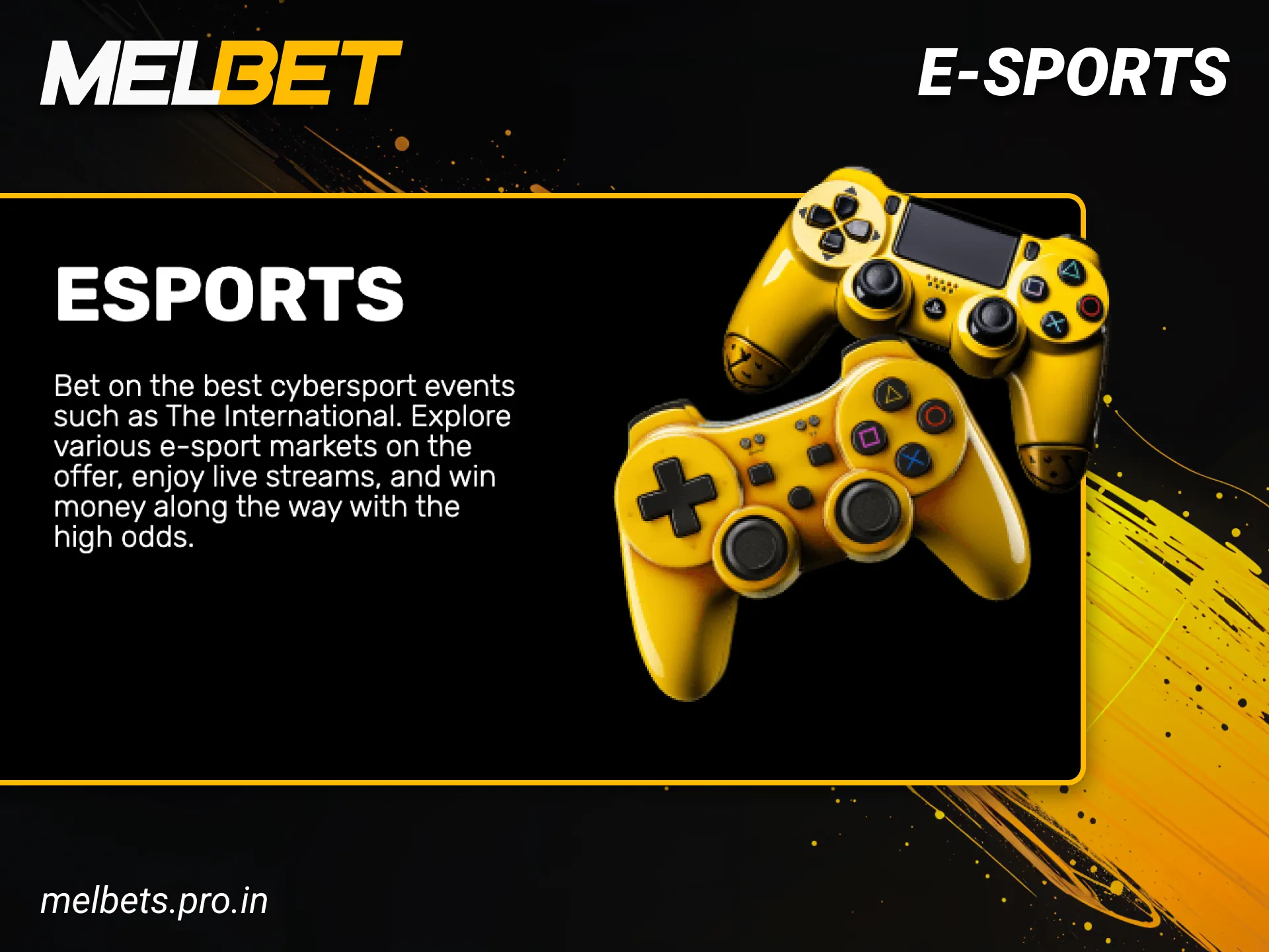 Place your bets on leading eSports events and win now at Melbet.