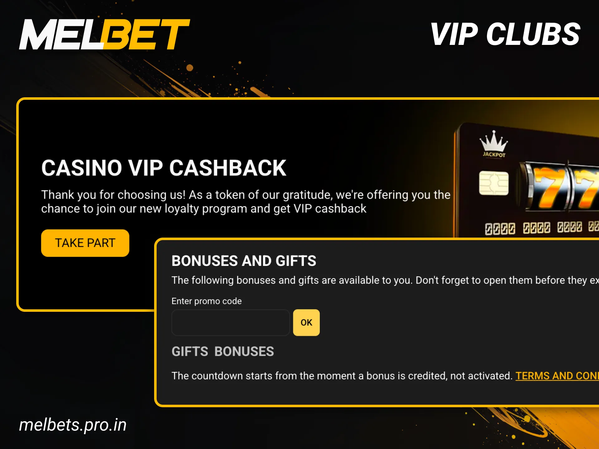 VIP benefits can already be used now at Melbet.